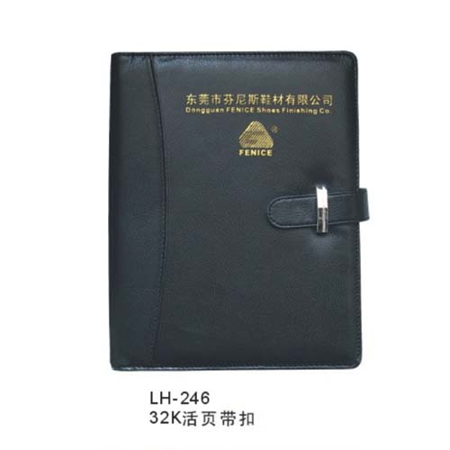 供应专业生产高档真皮,变色面料活页本.